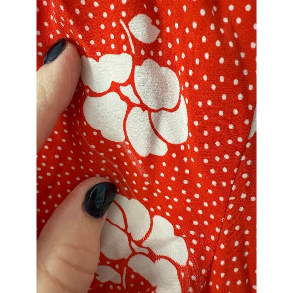 Boden Ruth Midi Dress Red Floral SIze 4L US/ 8L UK - Picture 7 of 9